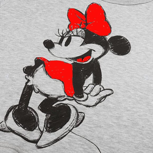 Disney Women's Minnie Mouse Crew Neck Sweatshirt - Picture 3 of 6